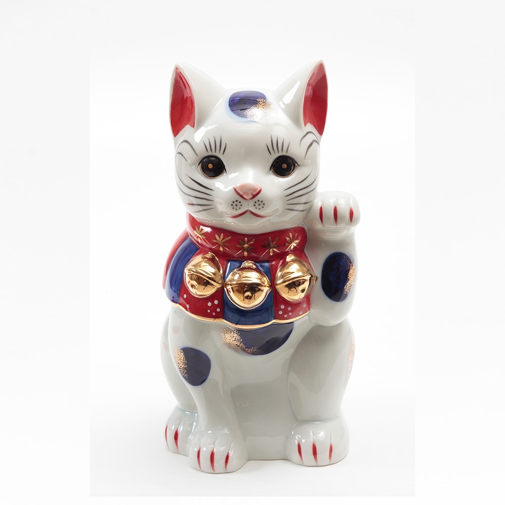 porcelain beckoning cat Seto ware 7752-S