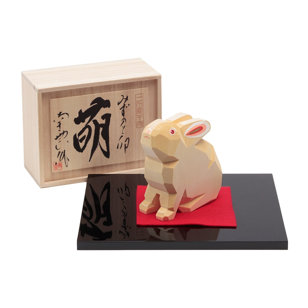 Zodiac Figurine One-Stroke Carving: Dragon with Paulownia Box 3EI-1-Z-US-S