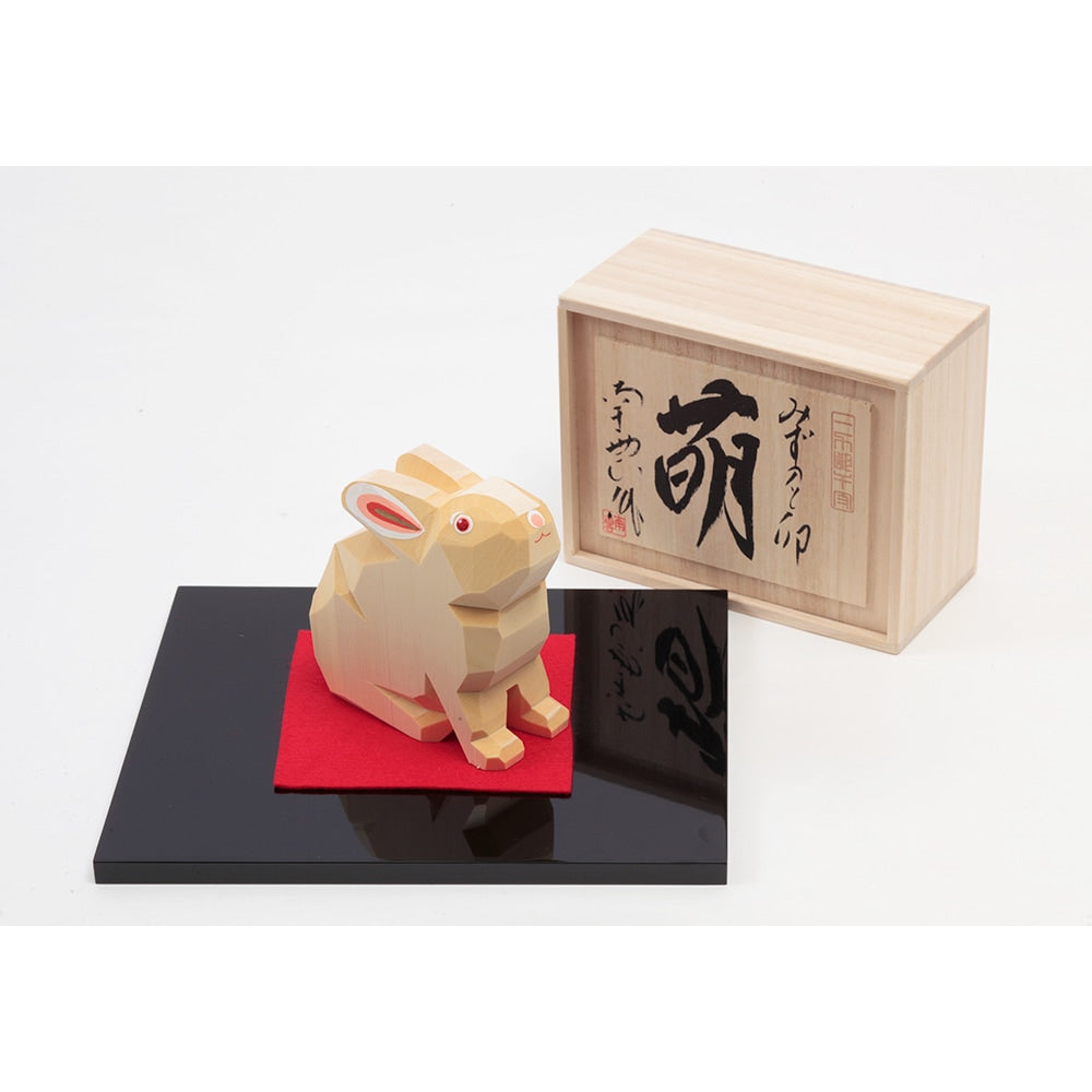 Zodiac Figurine One-Stroke Carving: Dragon with Paulownia Box 3EI-1-Z-US-S