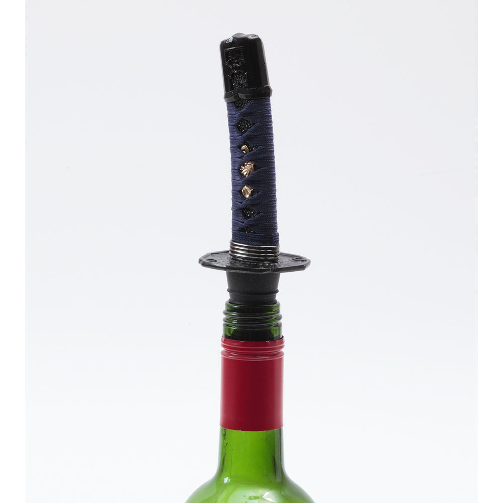 Samurai sword wine bottle stopper