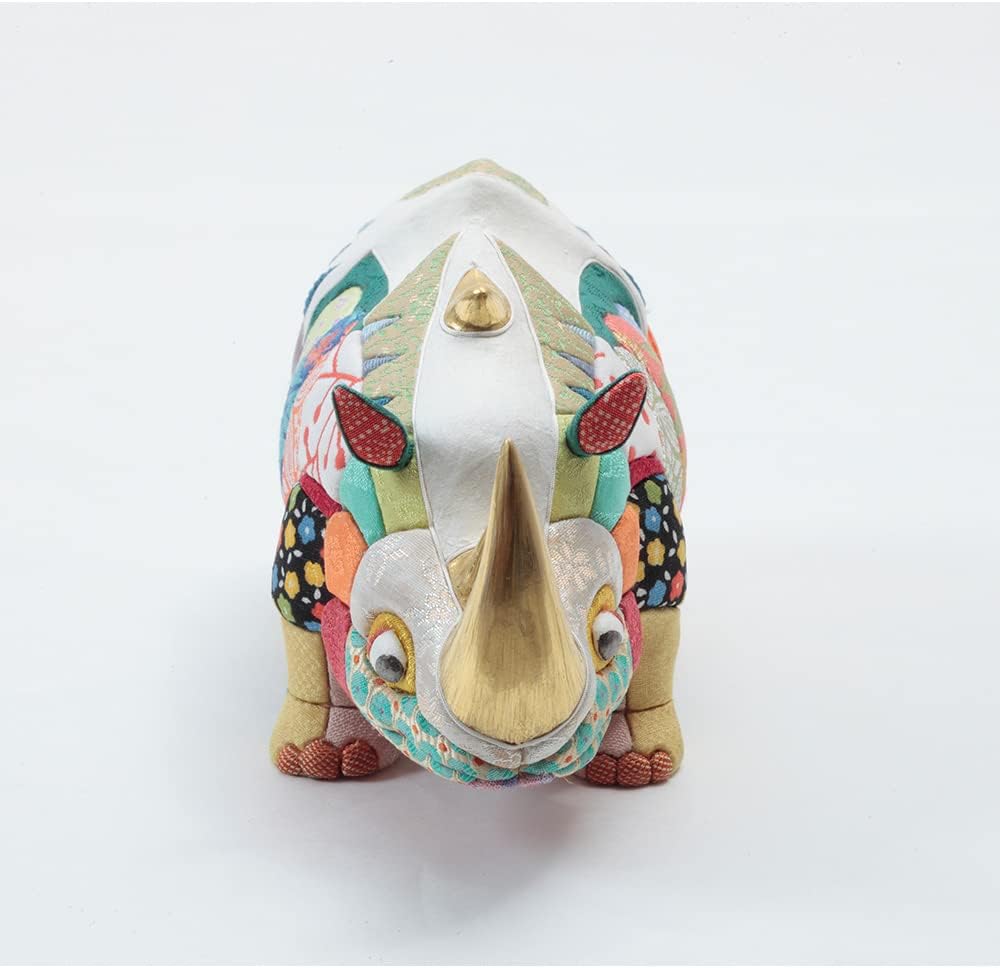 Kimekomi Decoration Anima Rhinoceros Small by Ko Ikko IPM-10-Z-US-S