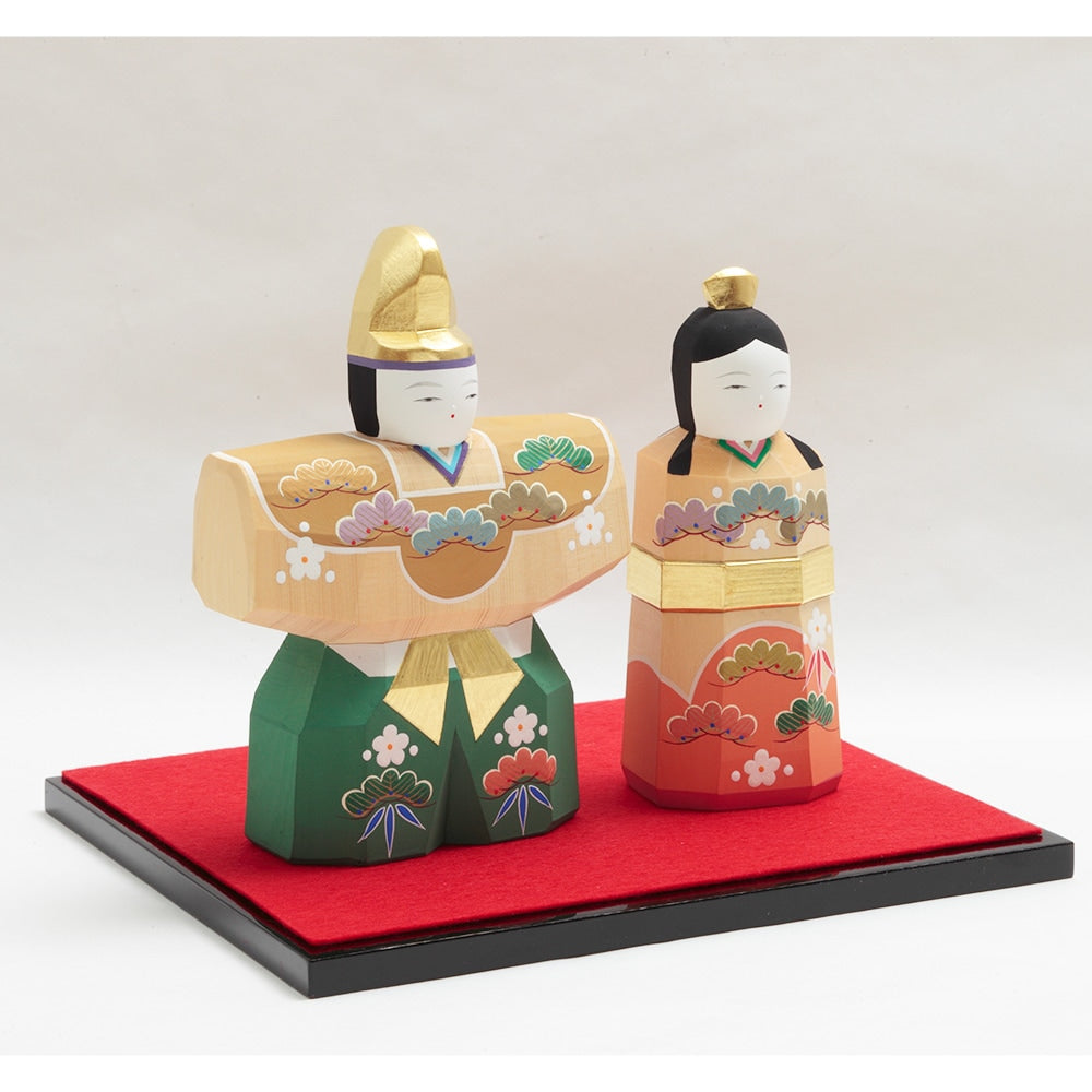 Iyo Ittobori Standing Hina Dolls 4H-I5