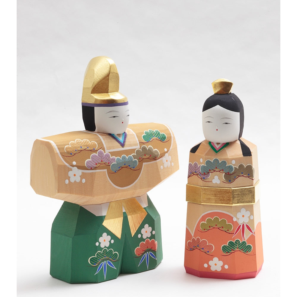 Iyo Ittobori Standing Hina Dolls 4H-I5