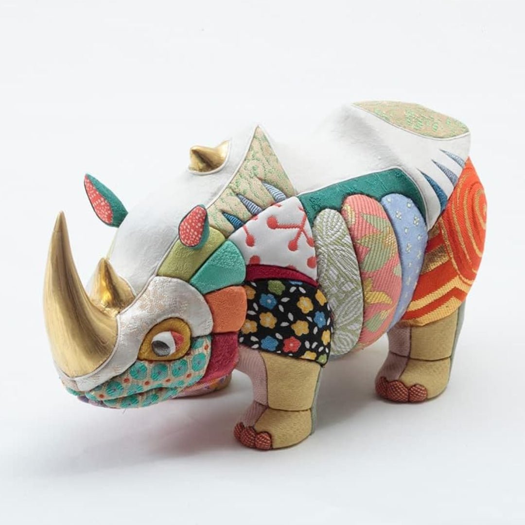 Kimekomi Decoration Anima Rhinoceros Small by Ko Ikko IPM-10-Z-US-S