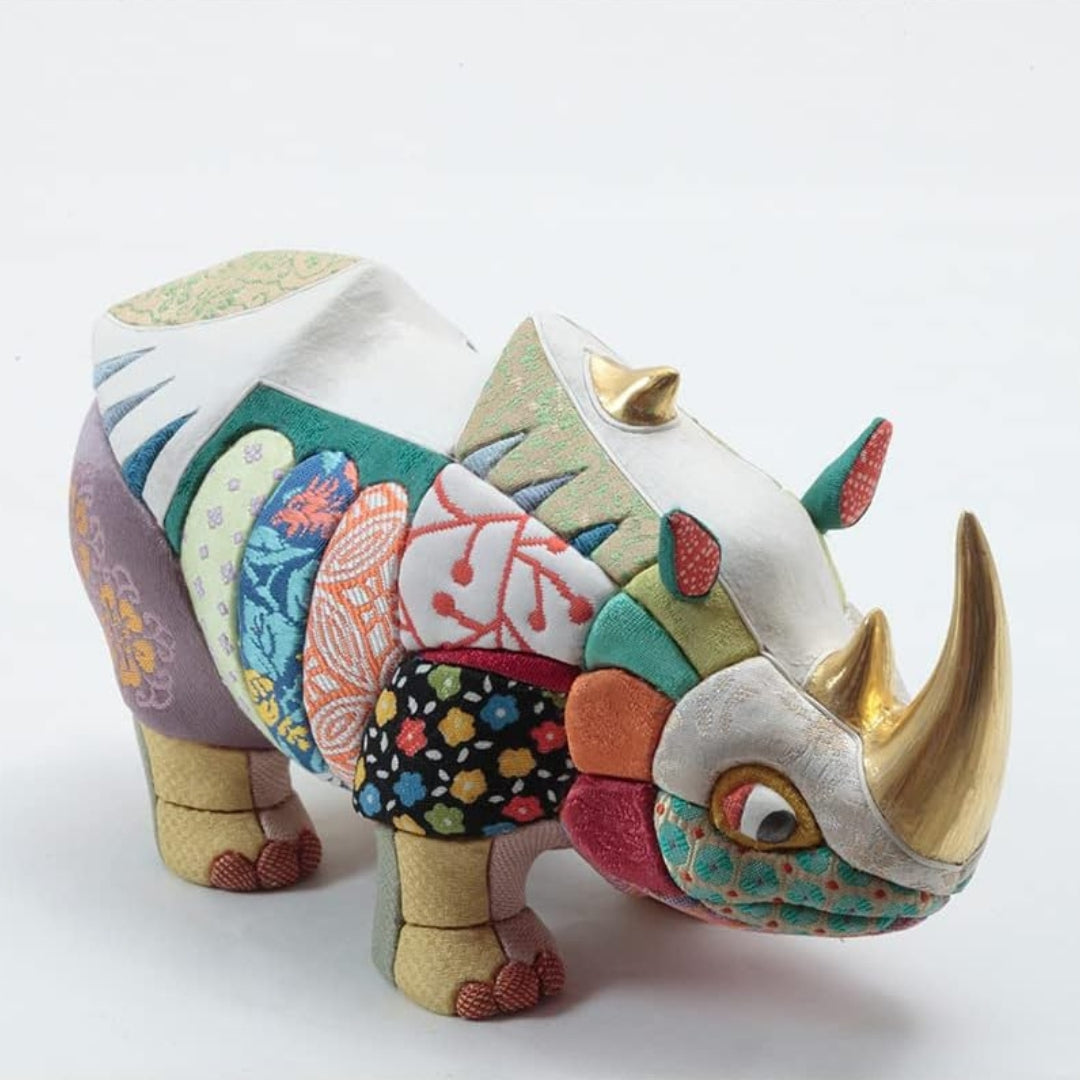 Kimekomi Decoration Anima Rhinoceros Small by Ko Ikko IPM-10-Z-US-S