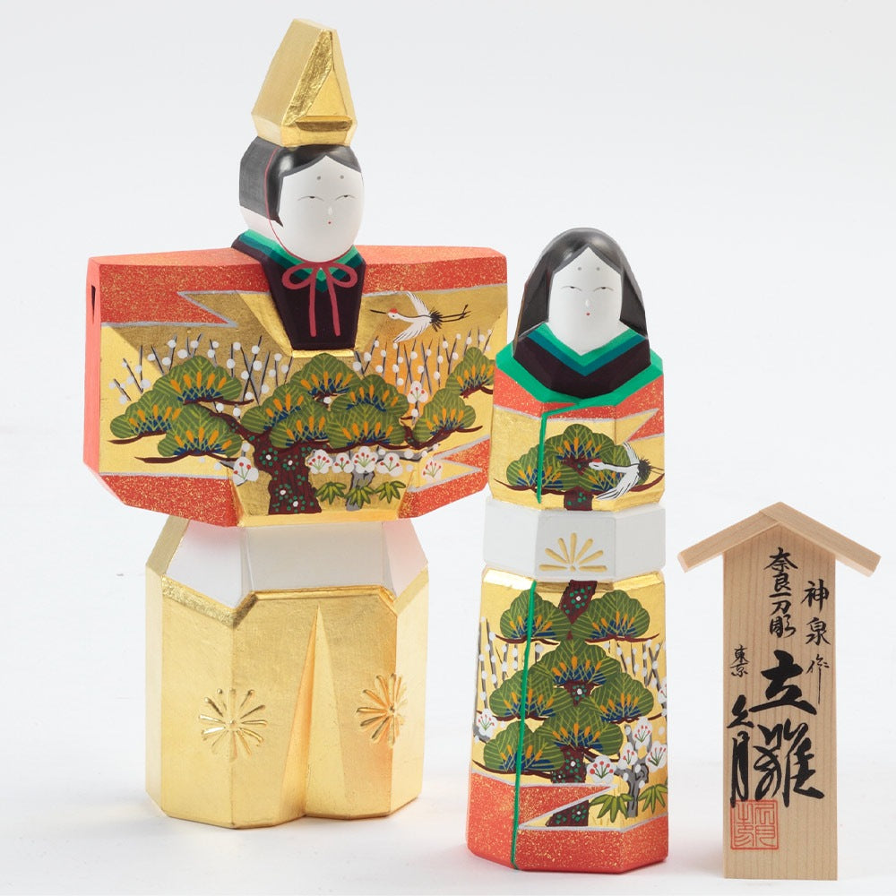 Nara Ittobori Standing Hina Dolls 3H-I6-Z-US