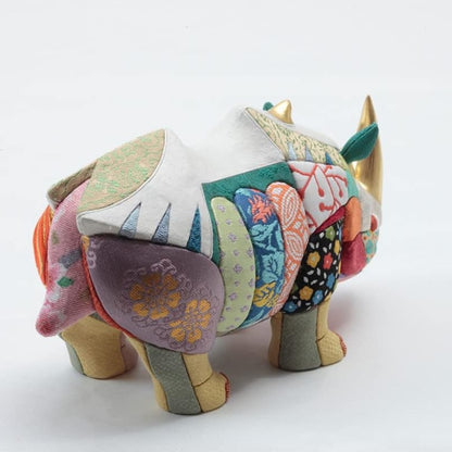 Kimekomi Decoration Anima Rhinoceros Small by Ko Ikko IPM-10-Z-US-S