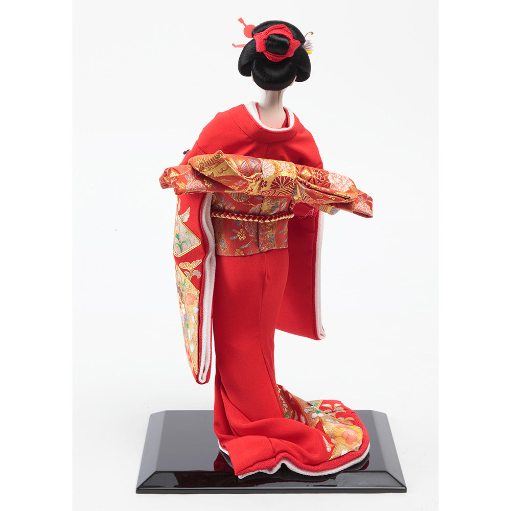 Japanese Oyama Doll, Japanese Decor Art Pure Silk Kimono and Gold Paint Embroidery　A2032-Z-US