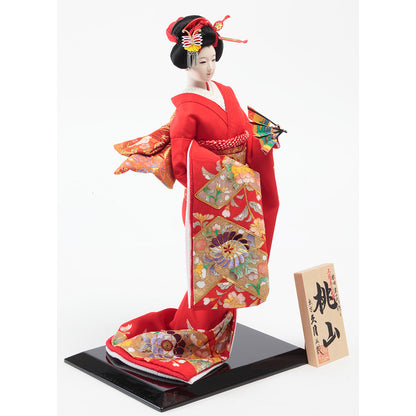 Japanese Oyama Doll, Japanese Decor Art Pure Silk Kimono and Gold Paint Embroidery　A2032-Z-US