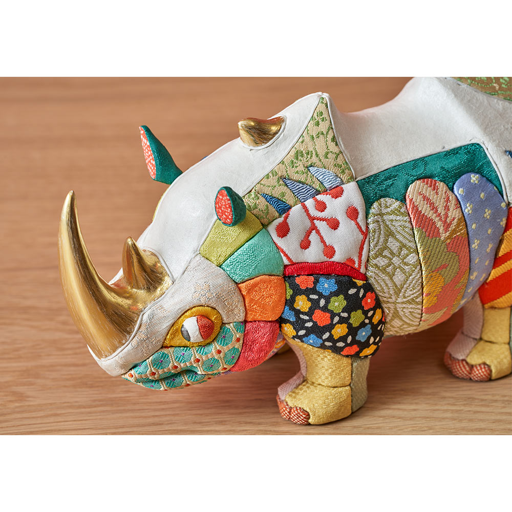 Kimekomi Decoration Anima Rhinoceros Small by Ko Ikko IPM-10-Z-US-S